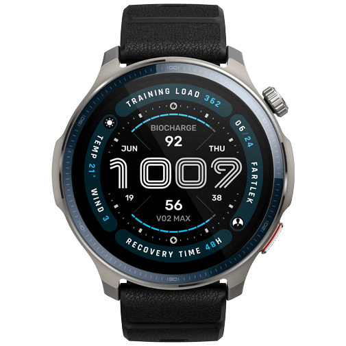 Amazfit Balance 2 Zilver (Zwarte Siliconenband)